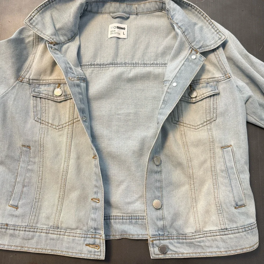 Ci Sono Denim Collection Jean Jacket Light Blue - Stretch Large‎